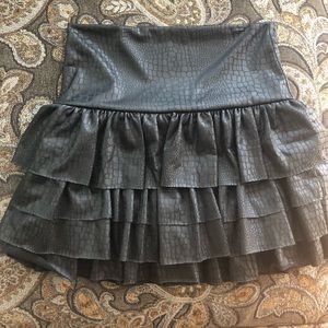 Girls crocodile print ruffle skirt